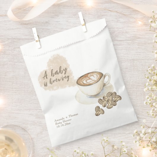 Kaffeehaus Babydusche Geschenktütchen (Ausgeschnitten)