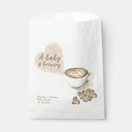 Kaffeehaus Babydusche Geschenktütchen (Vorderseite)