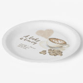 Kaffeehaus Babydusche Pappteller (Schrägansicht)