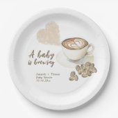 Kaffeehaus Babydusche Pappteller (Vorderseite)