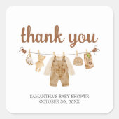 Kaffeehaus Babydusche Quadratischer Aufkleber (Vorderseite)