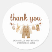 Kaffeehaus Babydusche Runder Aufkleber (Vorderseite)