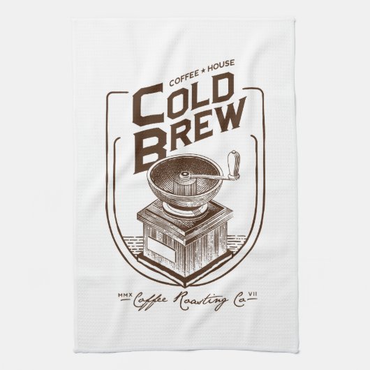 Kaffeehaus Cold Brew Kaffee Röstfirma Geschirrtuch (Vertikal)