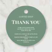 Kaffeehaus-Dankeschön-QR-Code-Geschenk-Anhänger Geschenkanhänger (Vorderseite)
