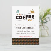 Kaffeehaus Einladung (Stehend Vorderseite)