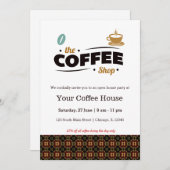 Kaffeehaus Einladung (Vorne/Hinten)