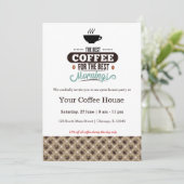 Kaffeehaus Einladung (Stehend Vorderseite)