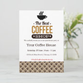 Kaffeehaus Einladung (Stehend Vorderseite)