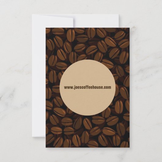 Kaffeehaus Flyer Einladung (Rückseite)