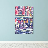 Kaffeehaus in Paris Leinwanddruck (Insitu (Holzboden))