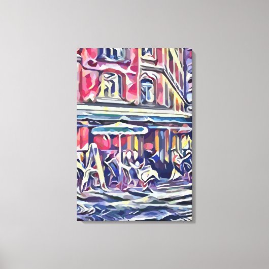 Kaffeehaus in Paris Leinwanddruck (Vorderseite)