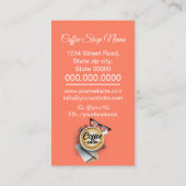 Kaffeehaus/Kaffeehaus/Kaffeehaus Visitenkarte (Rückseite)