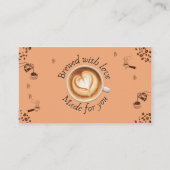 Kaffeehaus-Latte-Art-Dankeskarten Visitenkarte (Vorderseite)