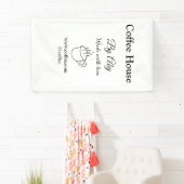 Kaffeehaus mit Liebe hinzufügen Text Website socia Banner (Insitu)