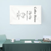 Kaffeehaus mit Liebe hinzufügen Text Website socia Banner (Messeveranstaltung)