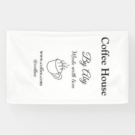 Kaffeehaus mit Liebe hinzufügen Text Website socia Banner