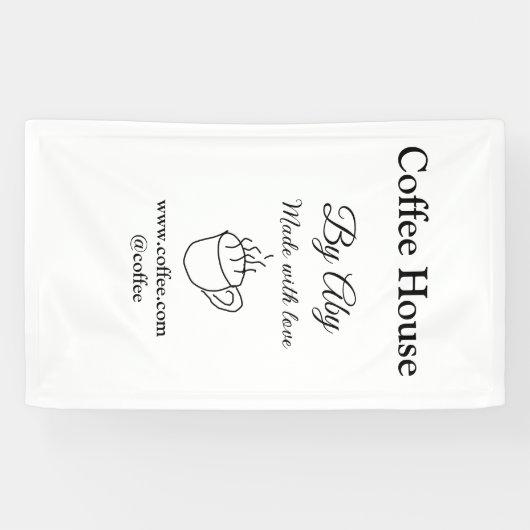 Kaffeehaus mit Liebe hinzufügen Text Website socia Banner (Horizontal)