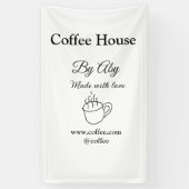 Kaffeehaus mit Liebe hinzufügen Text Website socia Banner (Vertikal)