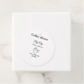 Kaffeehaus mit Liebe hinzufügen Text Website socia Geschenkanhänger (Beispiel)