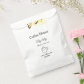Kaffeehaus mit Liebe hinzufügen Text Website socia Geschenktütchen (Versiegelt)