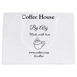 Kaffeehaus mit Liebe hinzufügen Text Website socia Große Geschenktüte