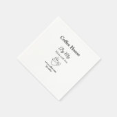 Kaffeehaus mit Liebe hinzufügen Text Website socia Serviette (Ecke)