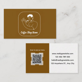 Kaffeehaus-QR-Visitenkarte Visitenkarte