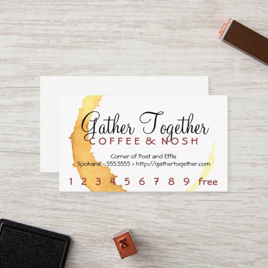 Kaffeehaus-Sammelband / Loyalitätskarte Treuekarte (Vorderseite/Rückseite Beispiel)