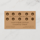 Kaffeehaus/Shop-Treuekarte Treuekarte (Vorderseite)