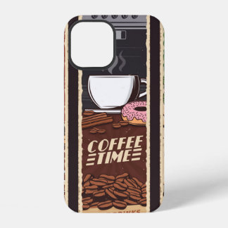 Kaffeehaus vintage vintage Banner, Cafeteria an iPhone 12 Hülle