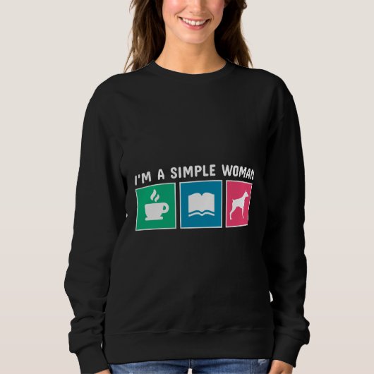 Kaffeehäuser und Doberman Sweatshirt (Vorderseite)