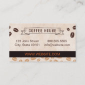 Kaffeehauskarte Visitenkarte (Rückseite)