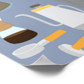 Kaffeehersteller-Werkzeuge Poster (Ecke)