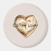 Kaffeeherz mit Sahne Magnet (Vorne)