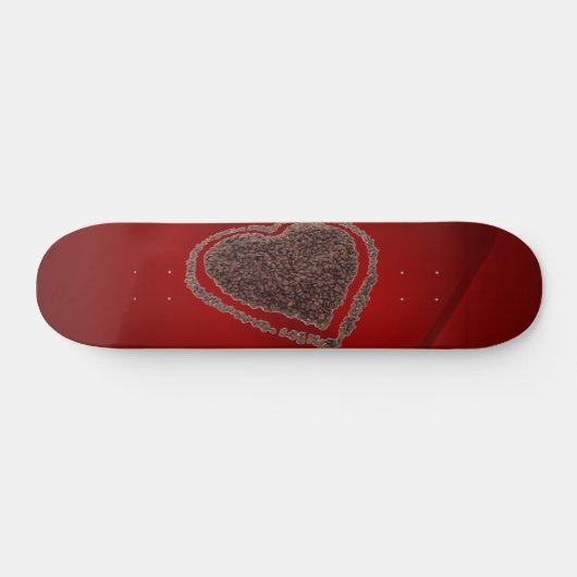 Kaffeeherz-Skateboard Skateboard (Horizontal)