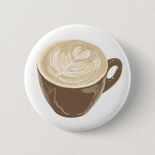 Kaffeeherzkunst Button