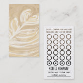 Kaffeeherzkunst erhalten ein frei treuekarte (Vorne/Hinten)