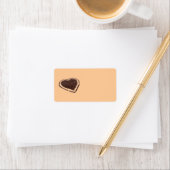 Kaffeeherzmarke Adressaufkleber (Insitu)