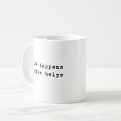 Kaffeehilfen | Minimalistische Zitate für Inspirat Kaffeetasse (Vorderseite Links)