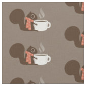 Kaffeehörnchen | Warme Winterferien Tierart Stoff (Nahaufnahme)