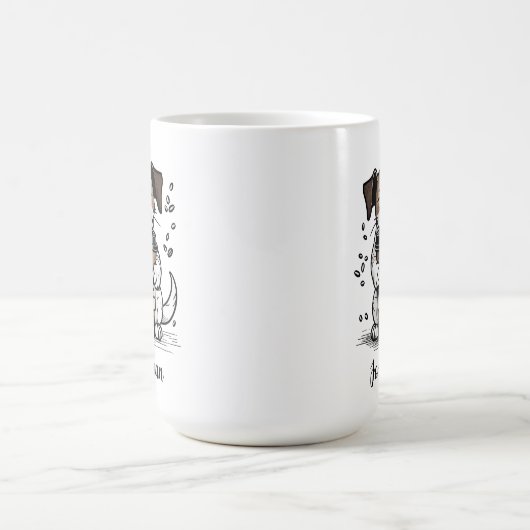 Kaffeehund Personalisiert Kaffeetasse (Mittel)