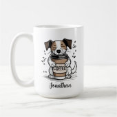 Kaffeehund Personalisiert Kaffeetasse (Links)