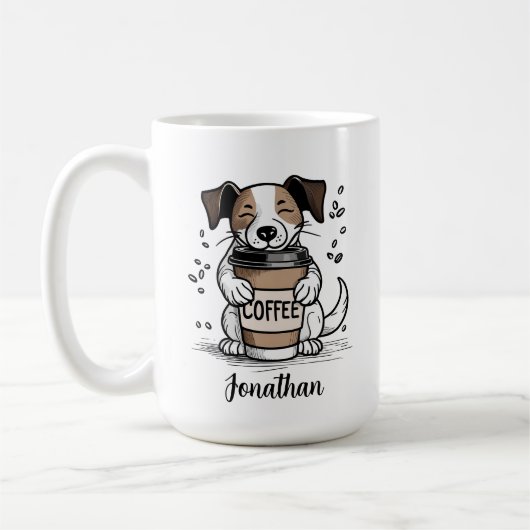 Kaffeehund Personalisiert Kaffeetasse (Links)