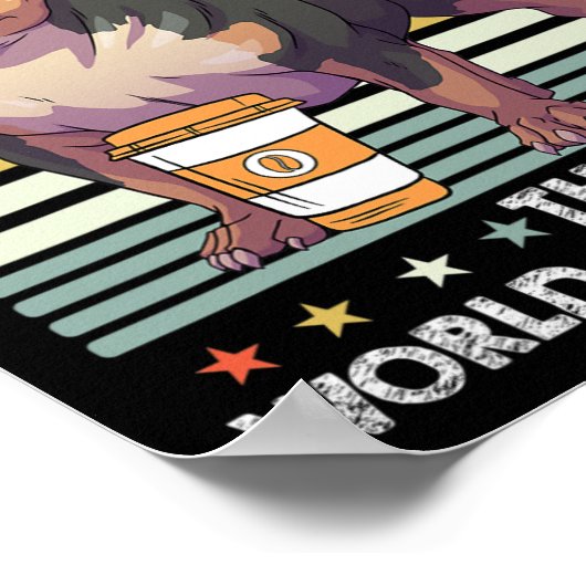 Kaffeehund - Pet American Bully Poster (Ecke)