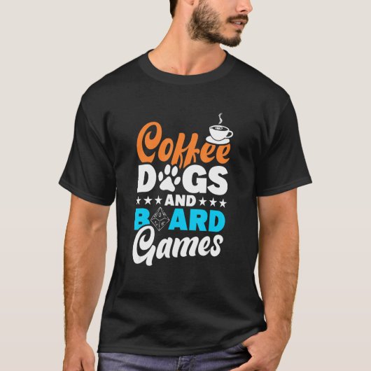 Kaffeehunde Brettspieltisch T-Shirt (Vorderseite)