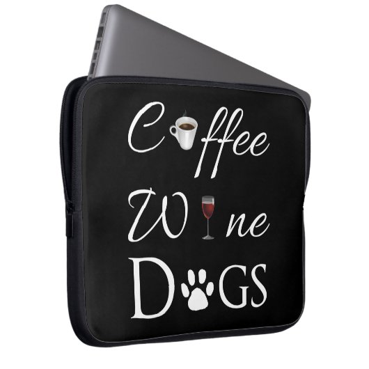 Kaffeehunde Laptop-Sieb Laptopschutzhülle (Vorne Rechts)