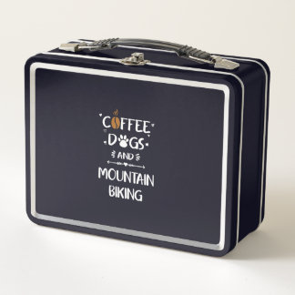 Kaffeehunde & Mountainbike Downhill Metall Brotdose