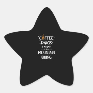 Kaffeehunde & Mountainbike Downhill Stern-Aufkleber