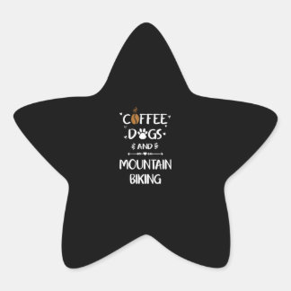 Kaffeehunde & Mountainbike Downhill Stern-Aufkleber