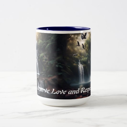 Kaffeekaffee Tasse mit täglichem Mantra (Mittel)